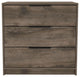 Washington 3 Drawer Dresser with Metal Handles, Dark Brown