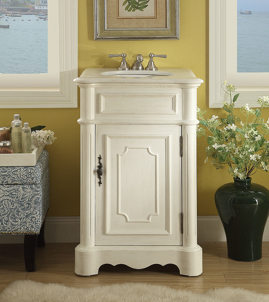 21" Powder Room Special Teega Bathroom Sink Vanity, Cf-3006W-Aw