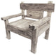 Outdoor Grey Teak Railway Wood Chair