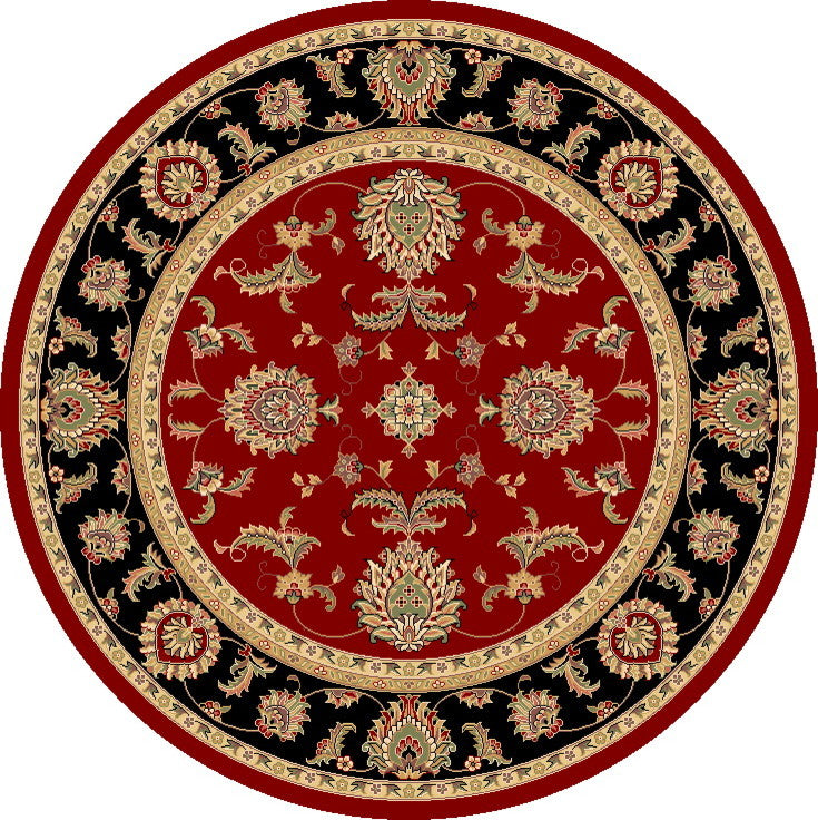 Cambridge 7342 Red, Black Bijar, 7'7" Round