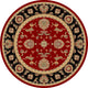 Cambridge 7342 Red, Black Bijar, 7'7" Round