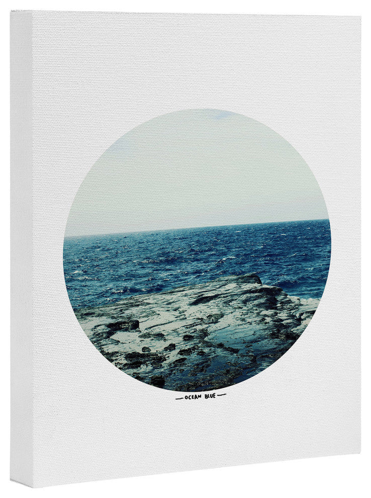 Deny Designs Leah Flores Ocean Blue Art Canvas