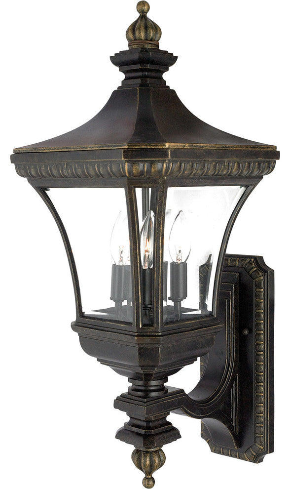 Quoizel DE8960IB Three Light Outdoor Wall Lantern Devon Imperial Bronze