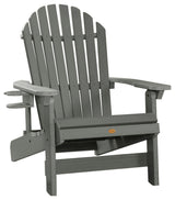 King Hamilton Folding Adirondack Chair With Cup Holder, Coastal Teak