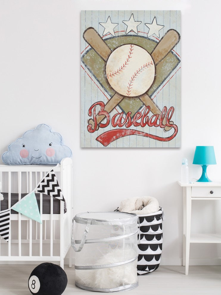 Marmont Hill, "Baseball Stars" by Reesa Qualia Painting on Wrapped Canvas, 24x31