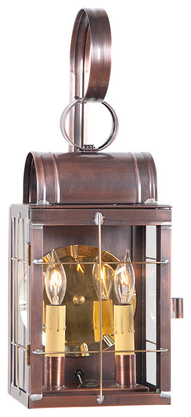 Double Wall Lantern, Antiqued Solid Copper