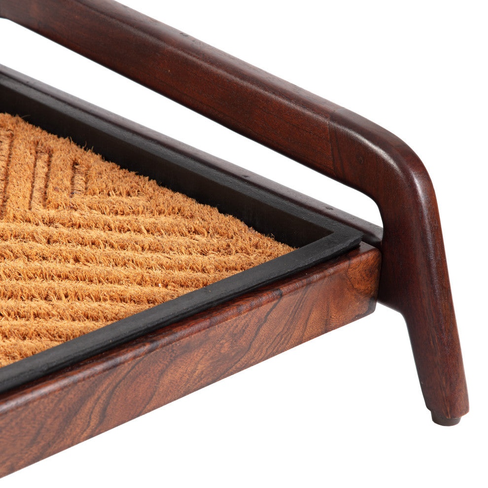 Single-Tier Brown Stand With 3-Pair Rubber Boot Tray Arrowhead