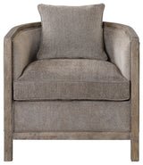 Uttermost Viaggio Gray Chenille Accent Chair