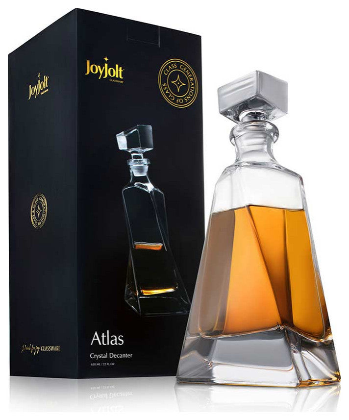 Atlas Crystal Modern Whiskey Decanter 22 oz