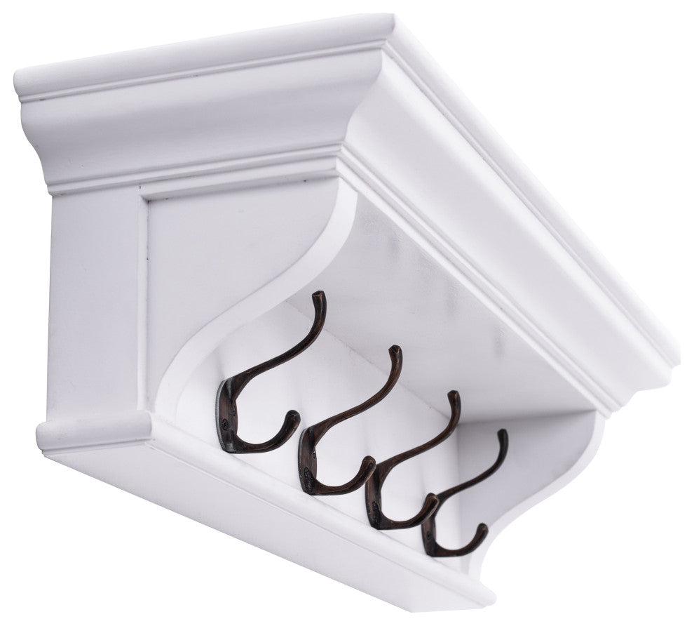 Halifax 4 Hook Coat Rack 70cm