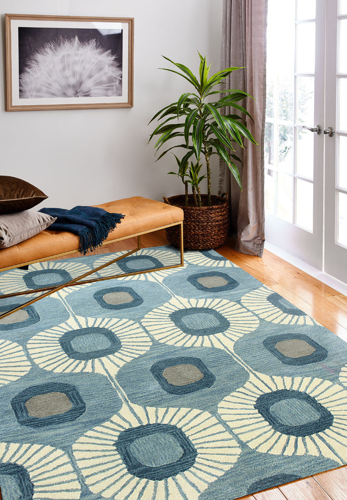 Bashian Woodbridge Area Rug, Light Blue, 2.6''x8''