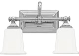 Nicholas 2-Light Bath Vanity, Polished Chrome