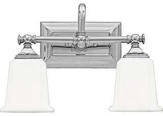 Nicholas 2-Light Bath Vanity, Polished Chrome