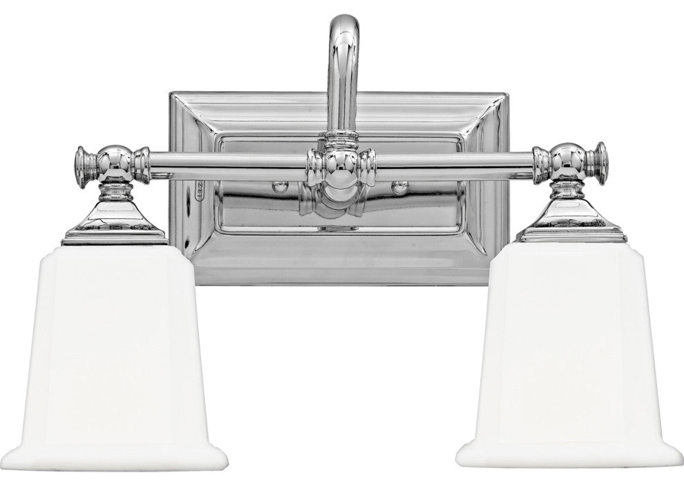 Nicholas 2-Light Bath Vanity, Polished Chrome
