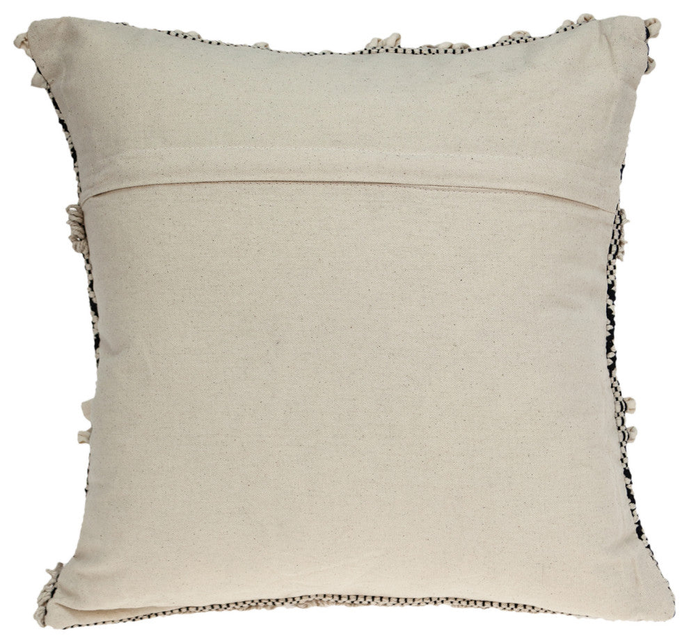 Parkland Collection Celice Bohemian Beige Pillow Cover With Poly Insert, 18"
