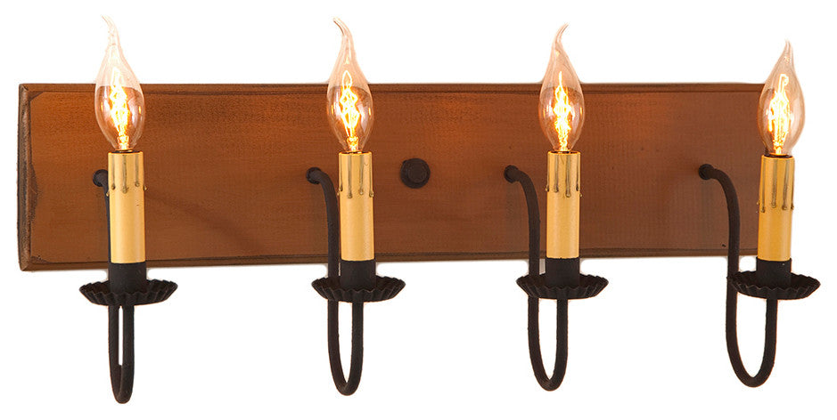 Four Arm Vanity Light in Sturbridge Mustard