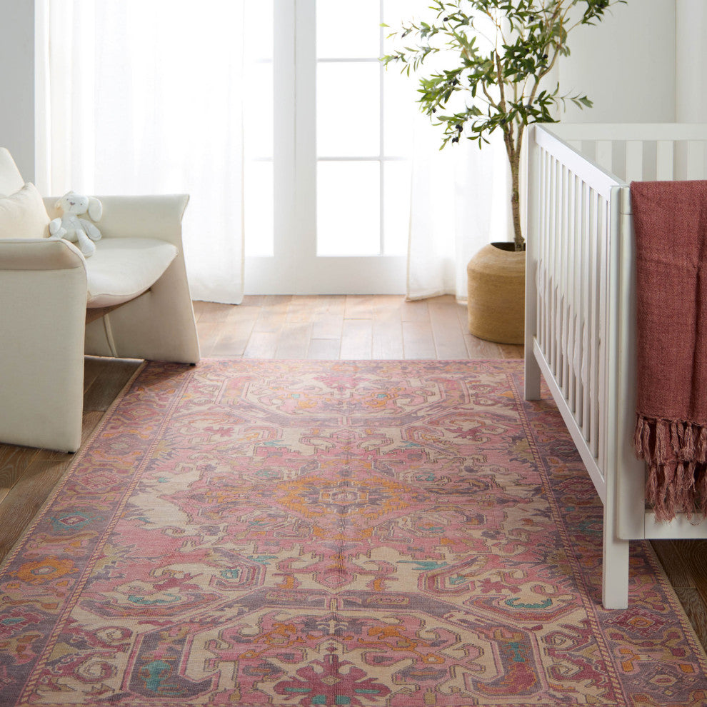 Vibe by Jaipur Living Elanor Medallion Pink/Purple Area Rug 9'X12'