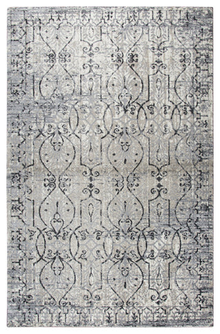 Panache PN6982 Taupe Scroll Work Distress Area Rug, Rectangular 5'3"x7'6"