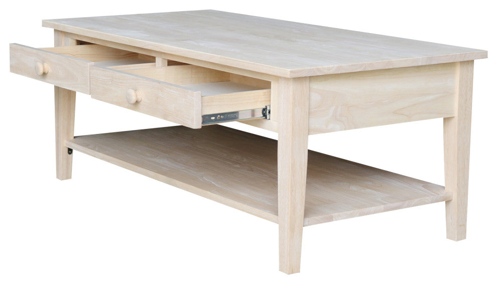 Spencer Coffee Table, Unfinished