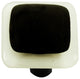 White Border Black Knob. Alum Post