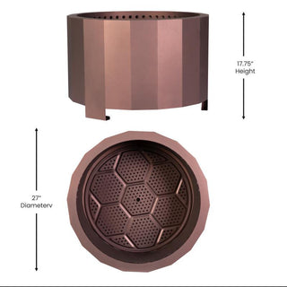 Titus Commercial Grade 27" Smokeless Outdoor Firepit, Bronze