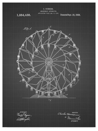 "Ferris Wheel" by Cole Borders, Canvas Art, 32"x24"