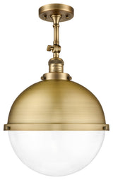 INNOVATIONS 201F-BB-HFS-122-BB-LED 1-Light Semi-Flush Mount Brushed Brass