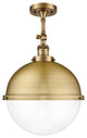 INNOVATIONS 201F-BB-HFS-122-BB-LED 1-Light Semi-Flush Mount Brushed Brass