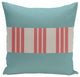Stripe Decorative Pillow Bahama Paloma Coral, 16"x16"