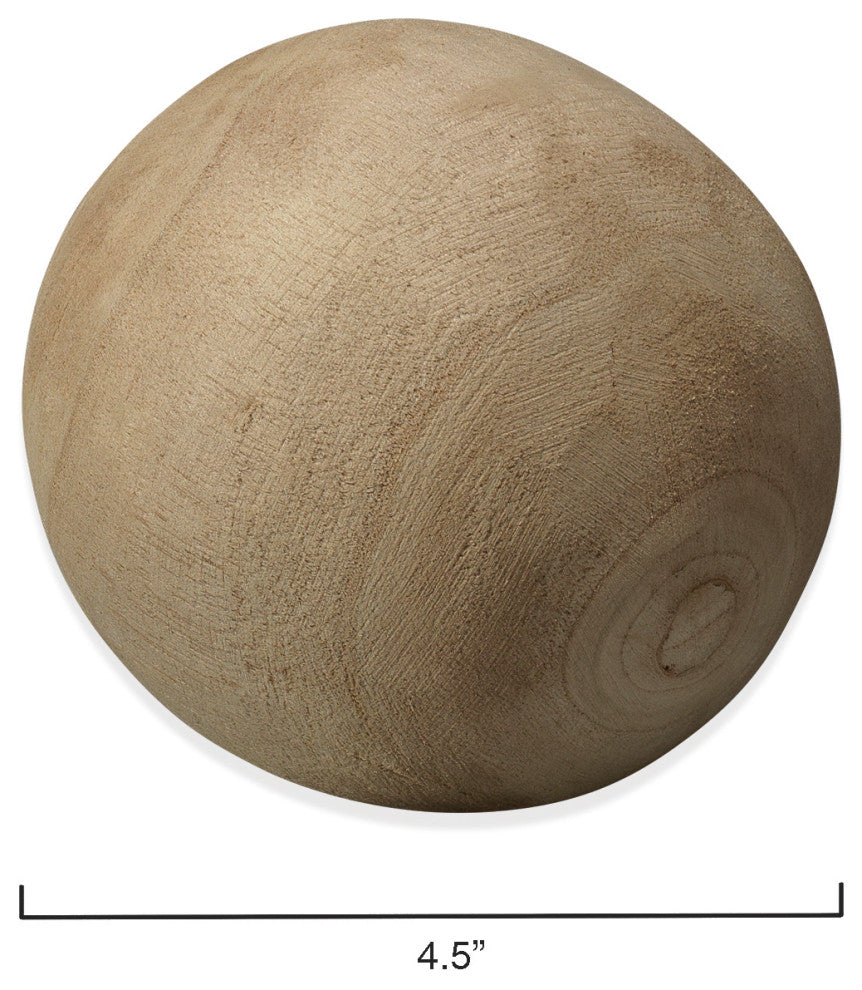 Malibu Wood Balls, Natural Wood, 3-Piece Set