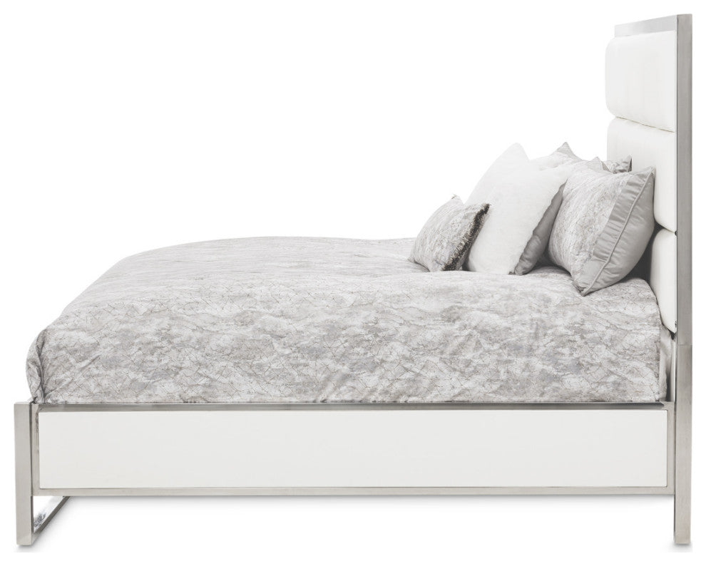 State St. Cal. King Short Panel Bed - Off White