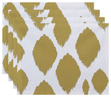 Geometric Decorative Placement, Yellow, Set of 4