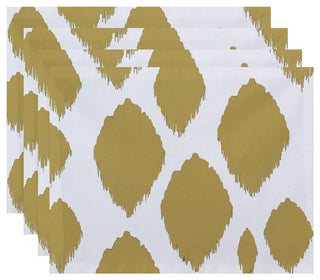 Geometric Decorative Placement, Yellow, Set of 4