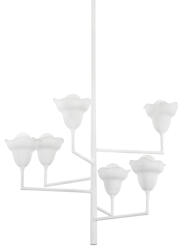 Hudson Valley Alora Chandelier 32", White Plaster