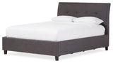 Lea Modern Dark Gray Fabric Queen Size Storage Platform Bed