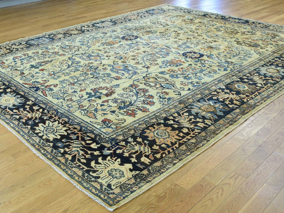 Consigned 9'4"x11'10" Handmade  Persian Lilahan Mint Cond Full Pile Rug
