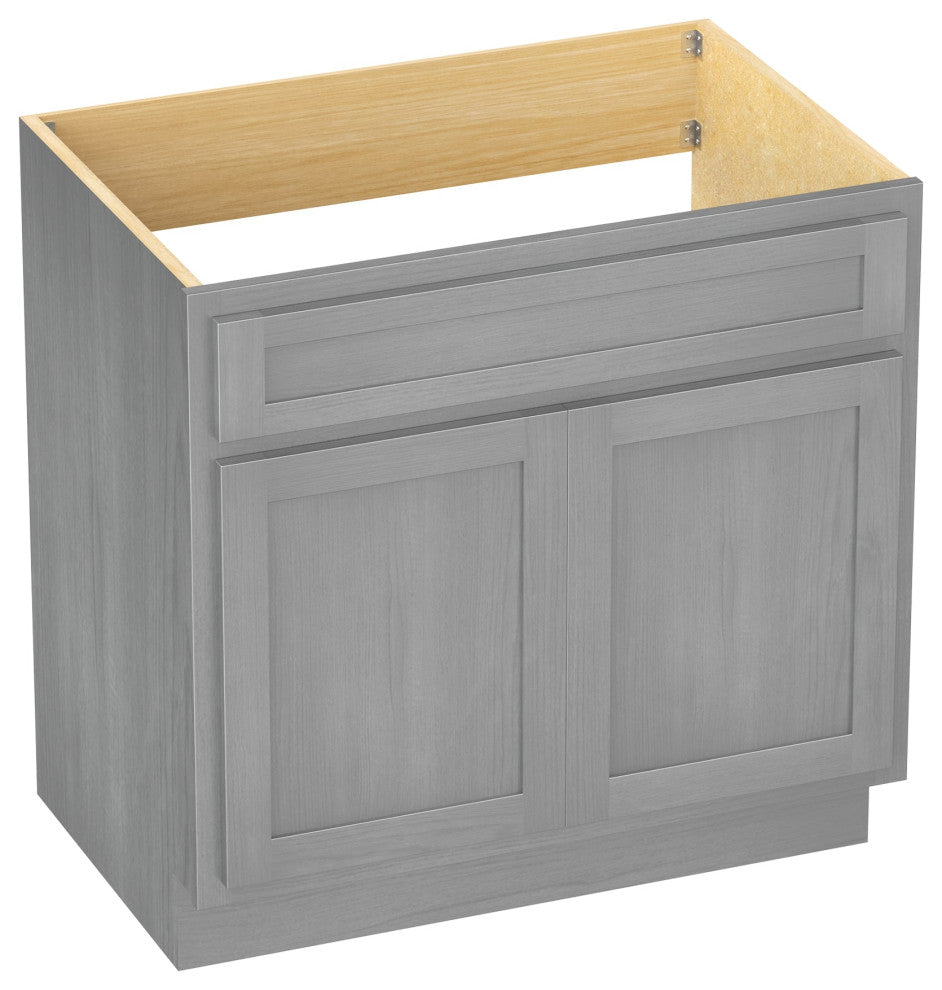 Vanity Art Vanity Base Cabinet, No Top, 33", Silver