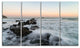 "Bay of Biscay White Waves Hitting Beach" Seascape Wall Art, 4 Panels, 48"x28"