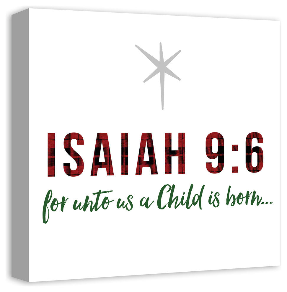 Isaiah 9:6 Canvas Wall Art, 16"x16"