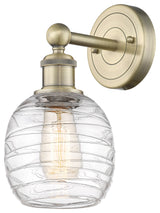 Edison Belfast 1-Light 6" Sconce, Antique Brass, Deco Swirl