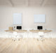 Magnetic White Glass Dry-Erase Board Set, 36"x72"