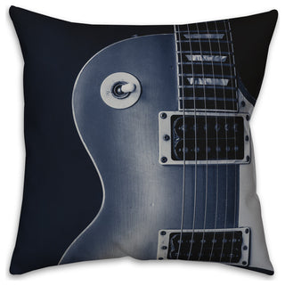 Guitar on Blue 18x18 Indoor/Outdoor Pillow