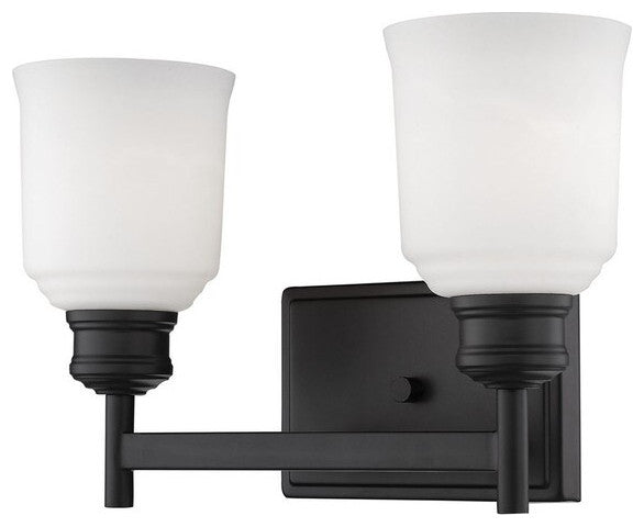 Millennium 172-MB Two Light Vanity, Matte Black Finish