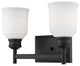 Millennium 172-MB Two Light Vanity, Matte Black Finish
