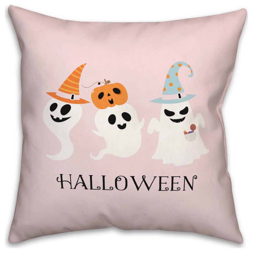 Halloween Ghosts 16x16 Throw Pillow