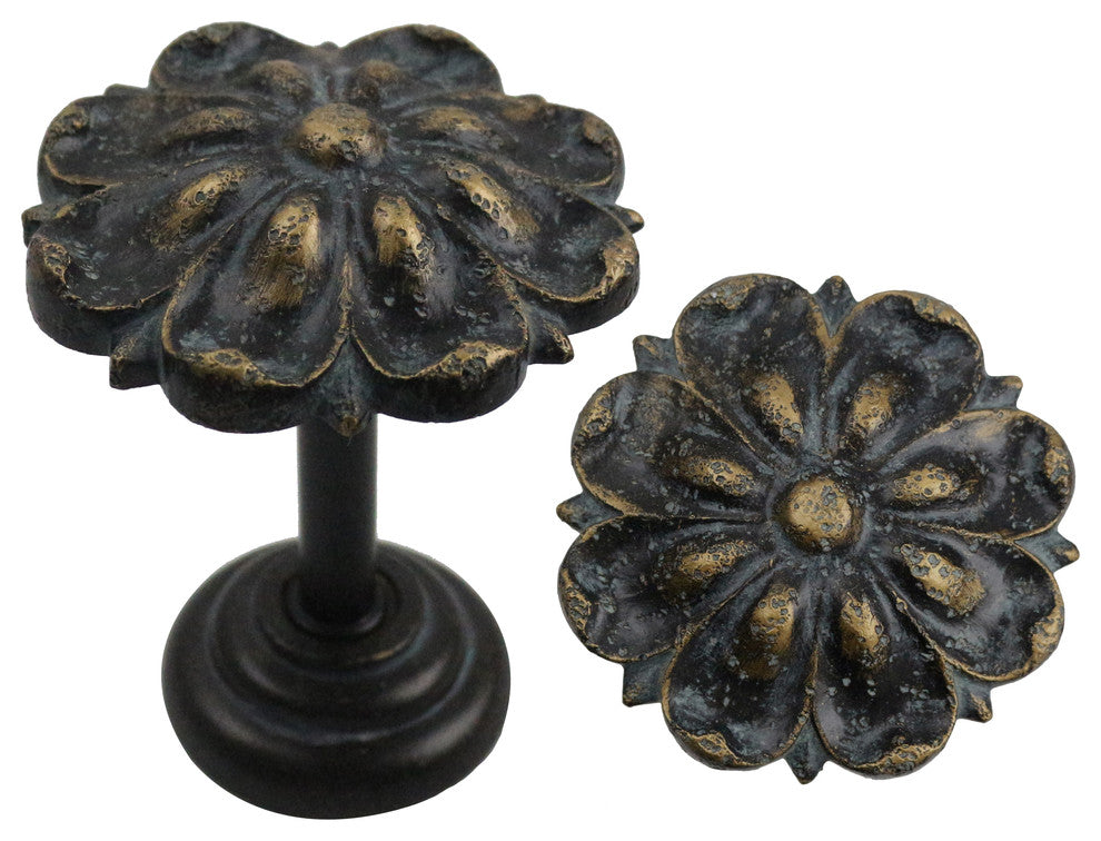 Petals Medallion Drapery Holdback, Pompeii Gold