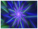 Shining Blue Exotic Fractal Flower, Floral Canvas Art Print, 40"x30"