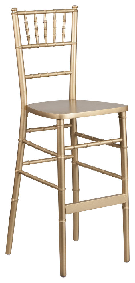 Contemporary HERCULES Series Gold Wood Chiavari Barstool
