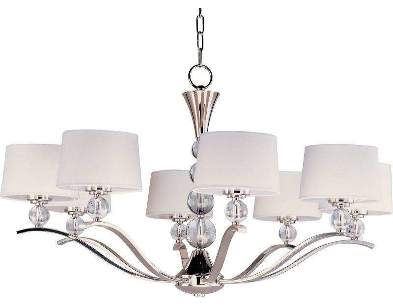 Maxim Lighting Rondo 8-Light Chandelier Polished Nickel - 12758WTPN