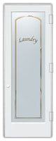 Laundry Door - Classic Arched - Primed - 32" x 84" - Knob on Left - Push Open